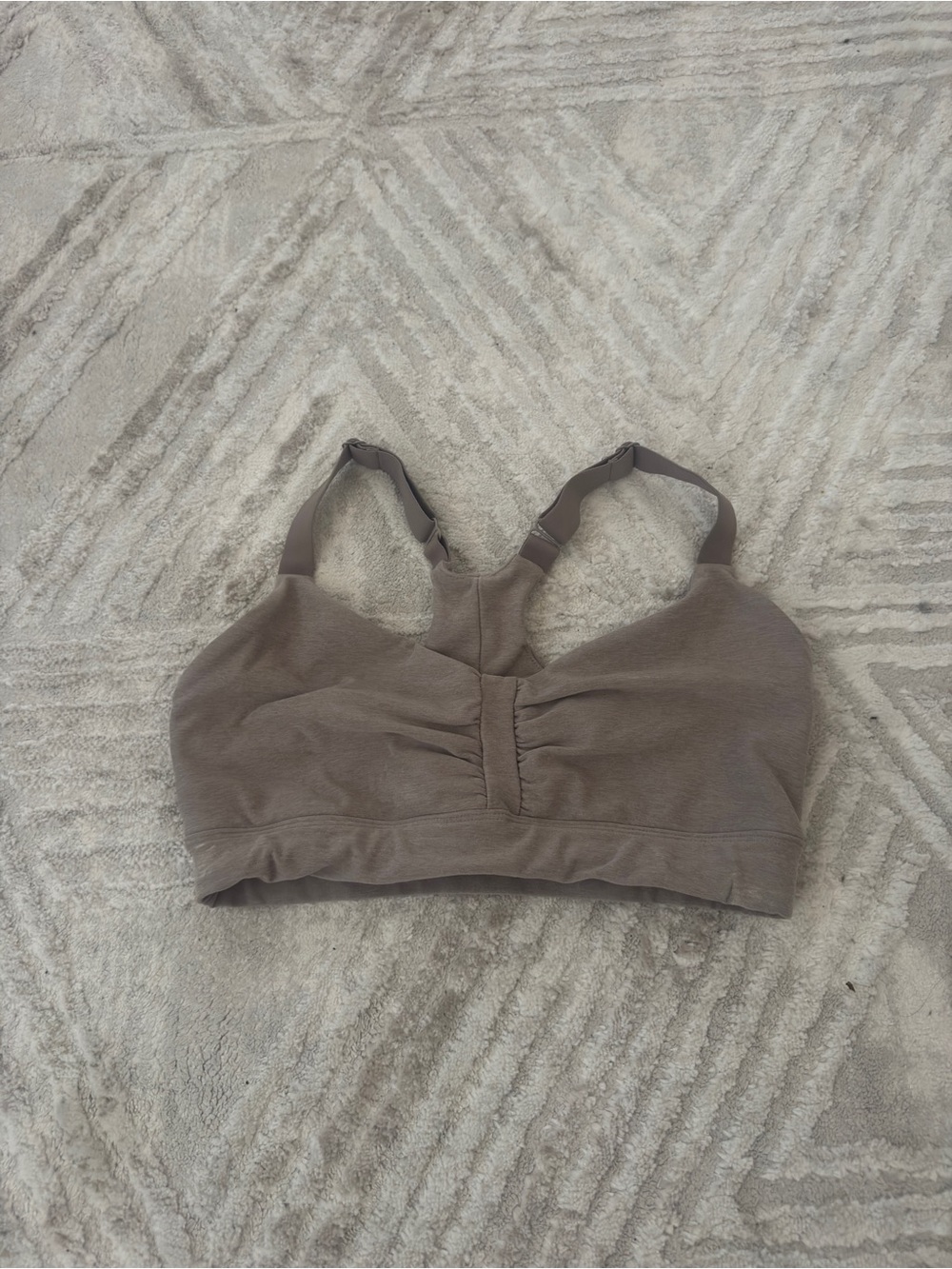 Beyond Yoga Taupe Gray Seamless Light Support Sports Bra